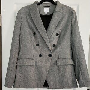 Nine West Gingham Black and White Blazer